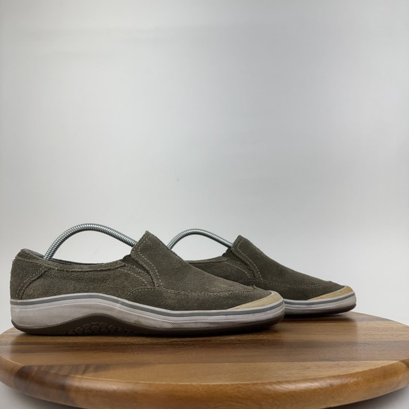 Clarks Other - Mens Clarks Taupe Leather Slip On Comfort Casual Loafer Sneakers Size 9.5 M GUC